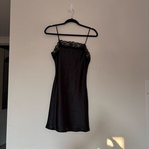 NWT Abercrombie Black Satin Mini Dress